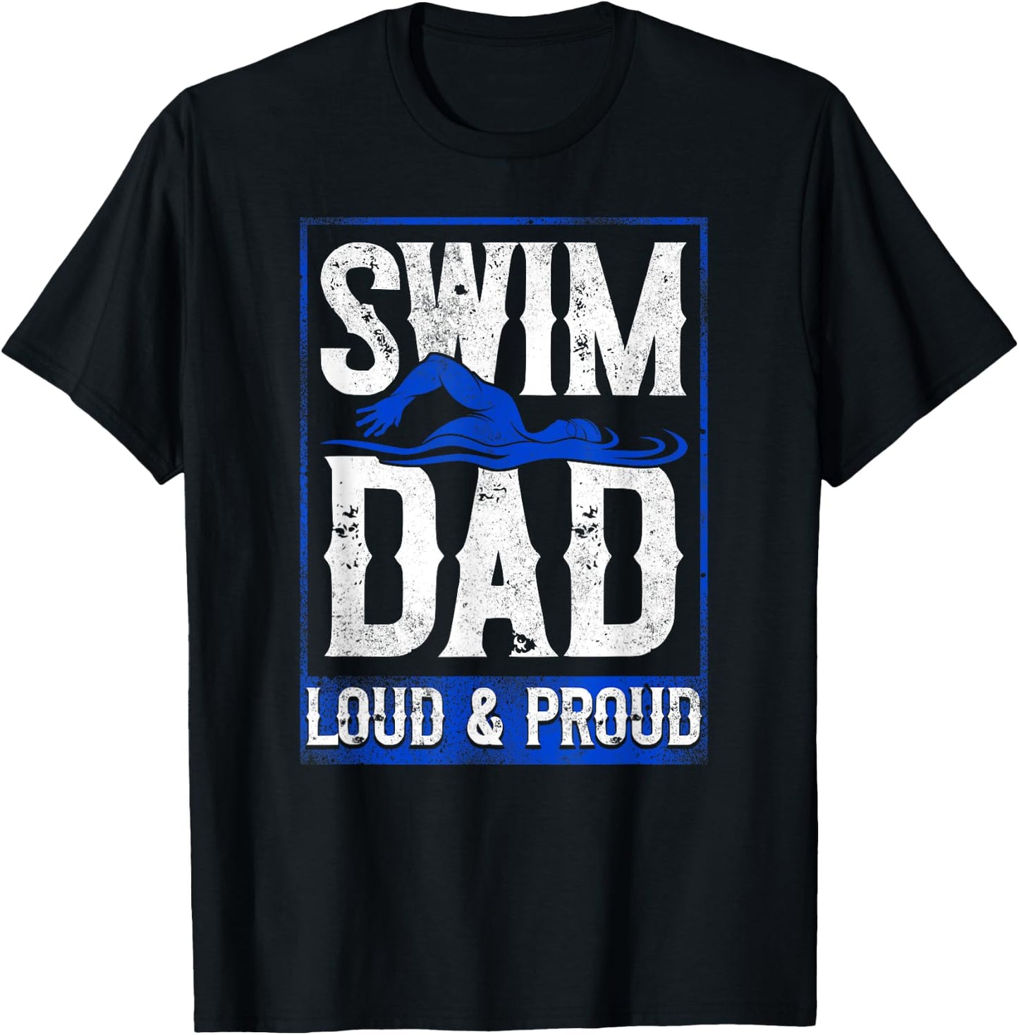 Swimming Swimmer Swim Dad T-Shirt - T-Shirt | Black