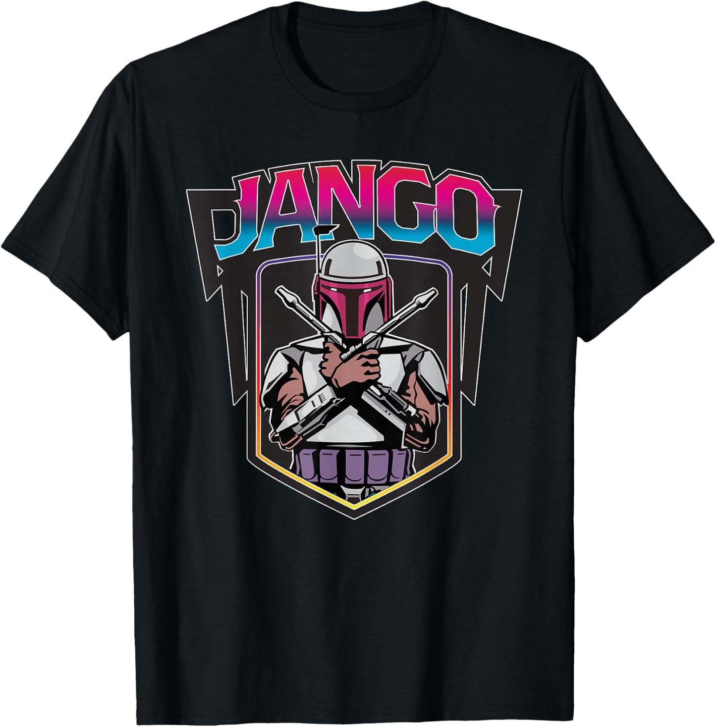 Star Wars Meet Jango Fett Mandalorian Icon T-Shirt - T-Shirt | Black