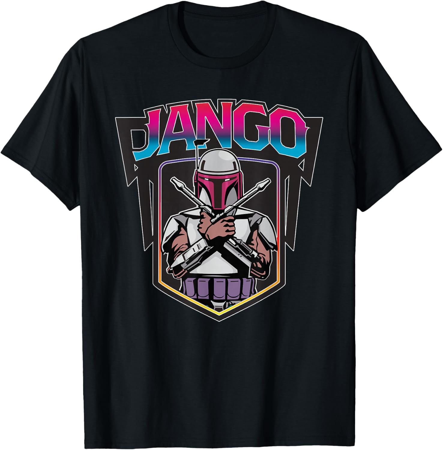 Star Wars Meet Jango Fett Mandalorian Icon T-Shirt - T-Shirt | Black