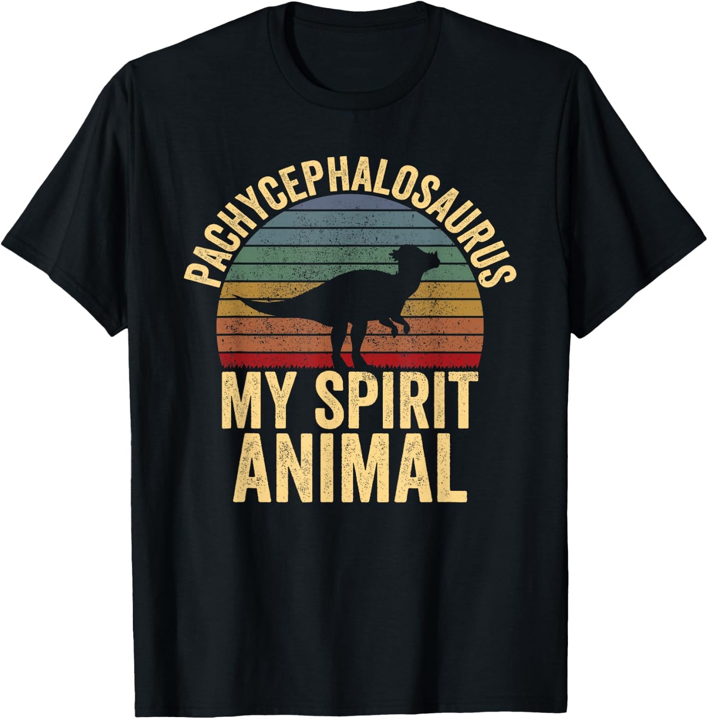 Pachycephalosaurus Is My Spirit Animal Dinosaur Lover T-Shirt - T-Shirt | Black