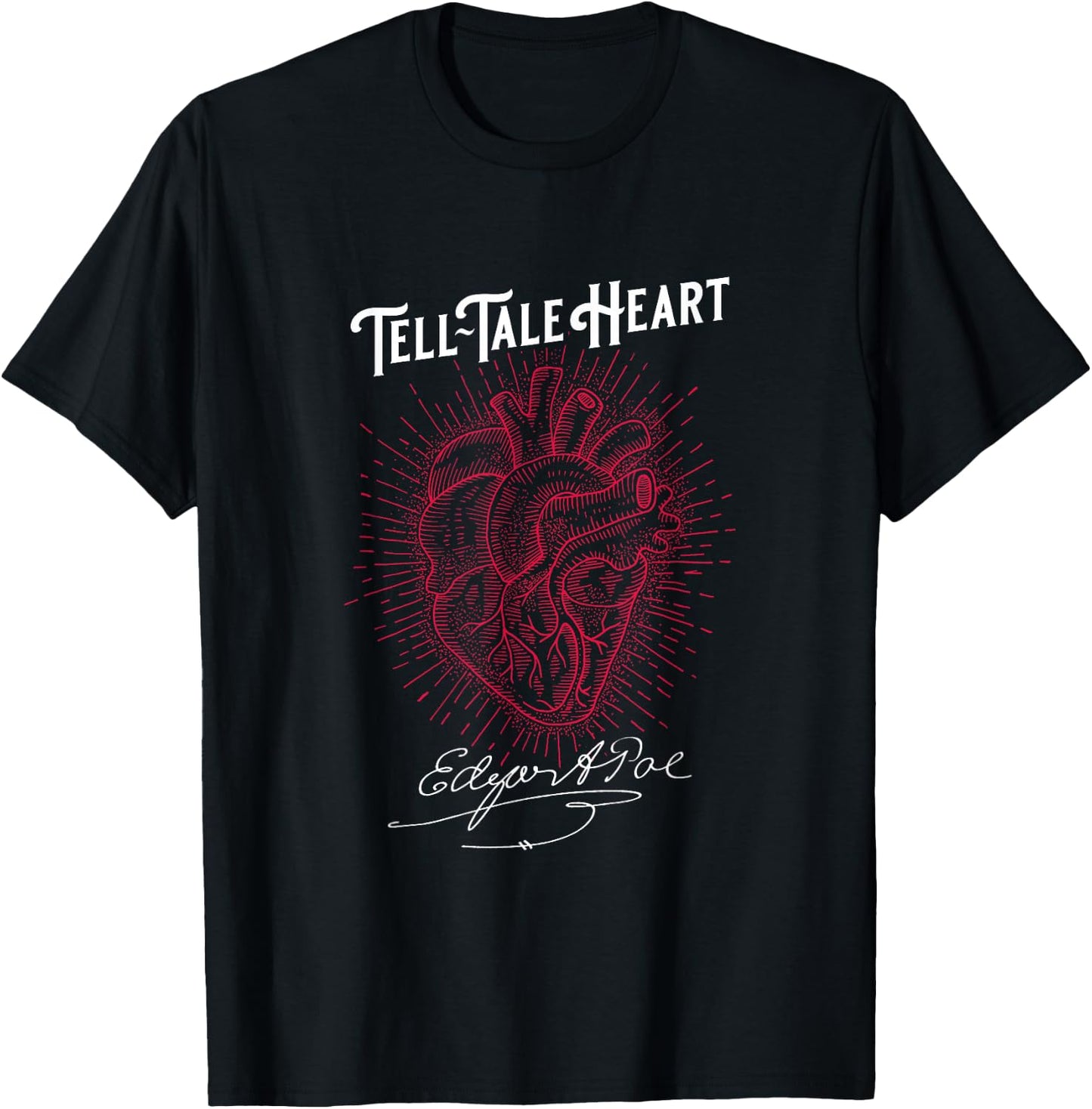 Edgar Allan Poe Tell-Tale Heart Literary T-Shirt - T-Shirt | Black
