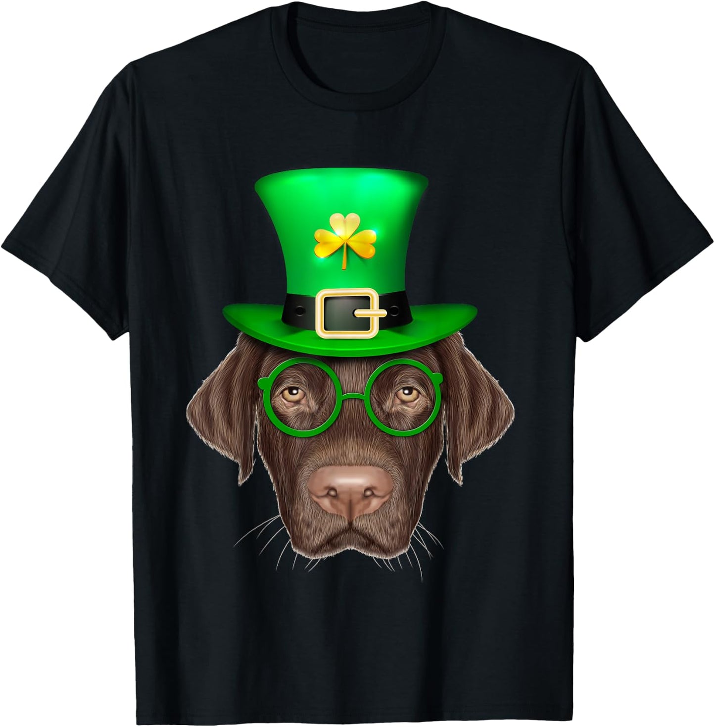 Labrador Retriever Dog Leprechaun St. Patrick's Day Women Kids T-Shirt - T-Shirt | Black