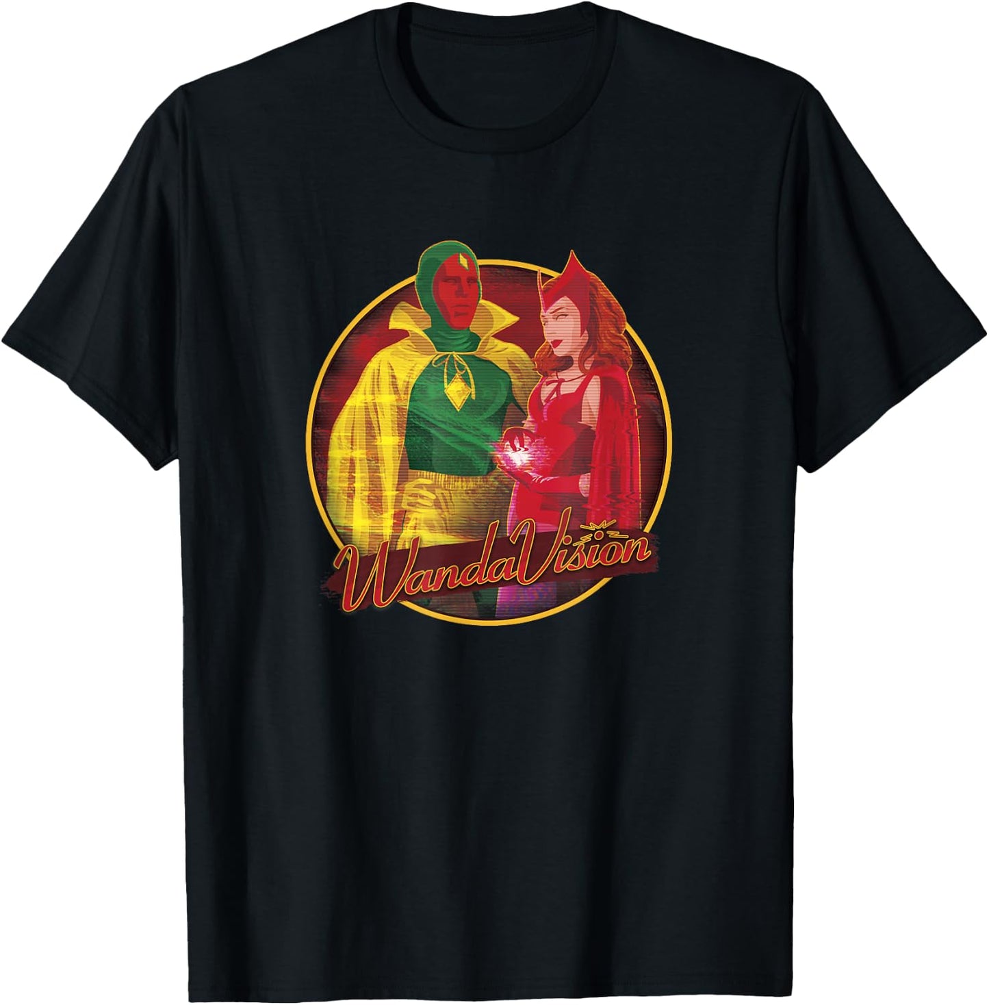 Marvel WandaVision Wanda & Vision Halloween Costumes T-Shirt - T-Shirt | Black