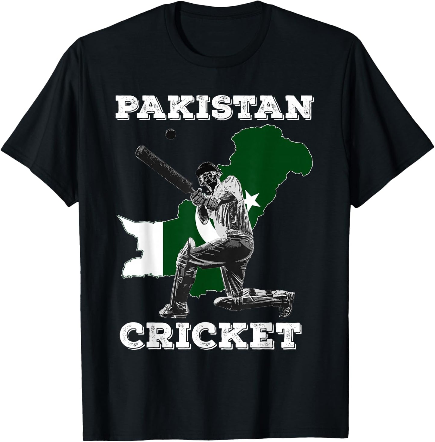 Pakistani Cricketer Men, Women and Youth Pakistan Cricket T-Shirt - T-Shirt | Black