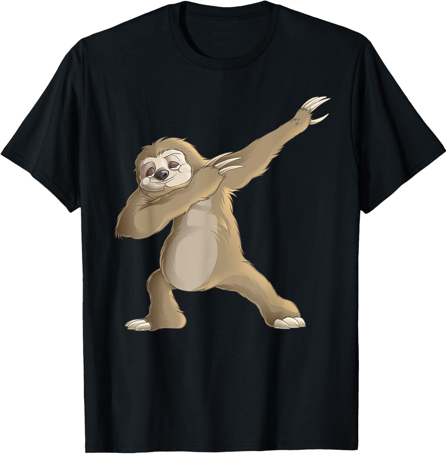 Dabbing Sloth - Funny Slow-Moving Animal Gift T-Shirt - T-Shirt | Black