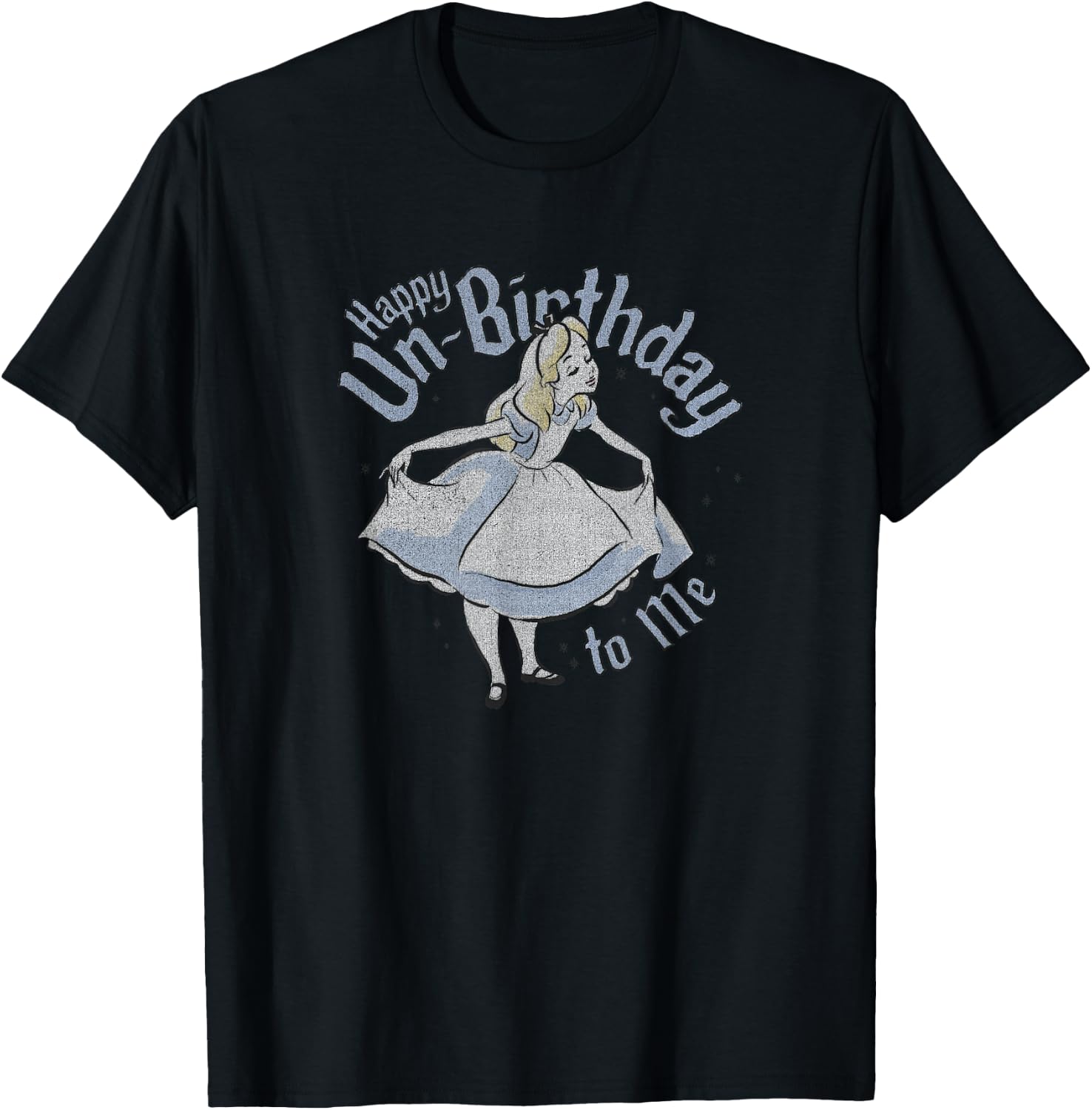 Disney Alice in Wonderland Alice Happy Un-Birthday to Me Small T-Shirt - T-Shirt | Black