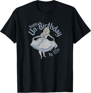 Disney Alice in Wonderland Alice Happy Un-Birthday to Me Small T-Shirt - T-Shirt | Black