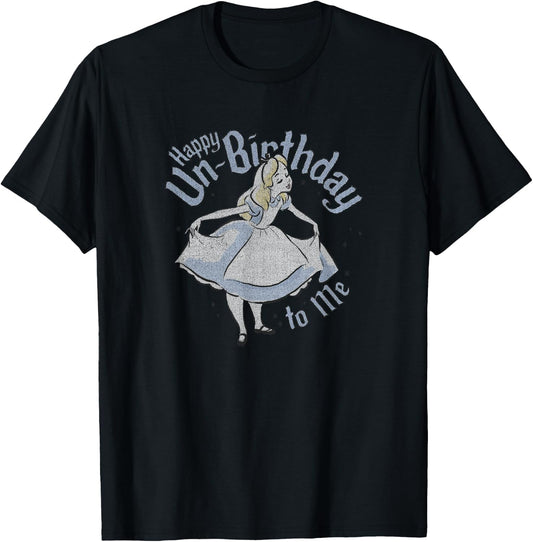 Disney Alice in Wonderland Alice Happy Un-Birthday to Me Small T-Shirt - T-Shirt | Black