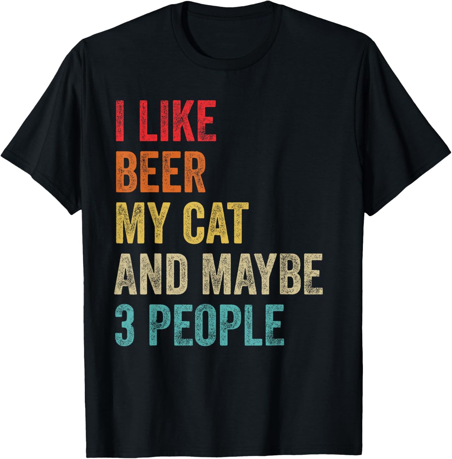 I Like Beer My Cat & Maybe 3 People Cat Lover Owner Drinking Women T-Shirt - T-Shirt | Black