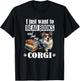 Funny Read Books Cardigan Blue Merle Corgi Lover T-Shirt - T-Shirt | Black