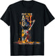 Vintage Cat Gift Store Artist Art Make Art Painter Teacher Artsy Gift T-Shirt - T-Shirt | Black