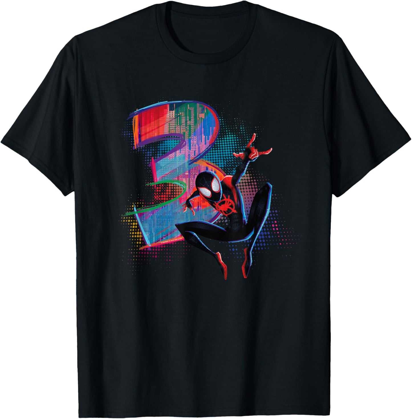 Marvel Spider-Man Miles Morales 3rd Birthday Graphic Small T-Shirt - T-Shirt | Black
