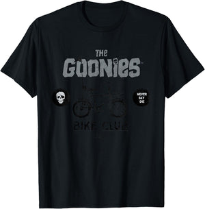 Kids The Goonies Bike Club Never Say Die Text T-Shirt - T-Shirt | Black