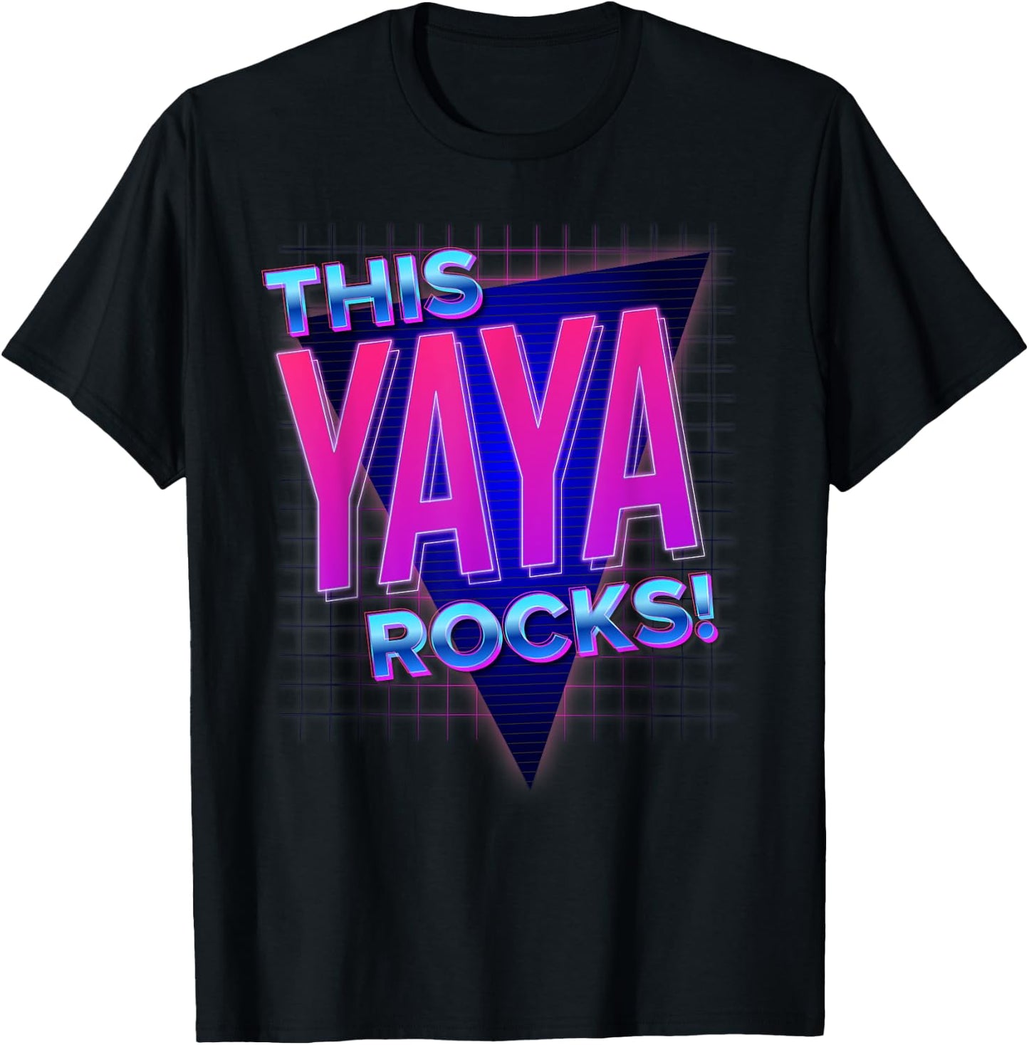 This Yaya Rocks - Rock'n Grandma T-Shirt - T-Shirt | Black
