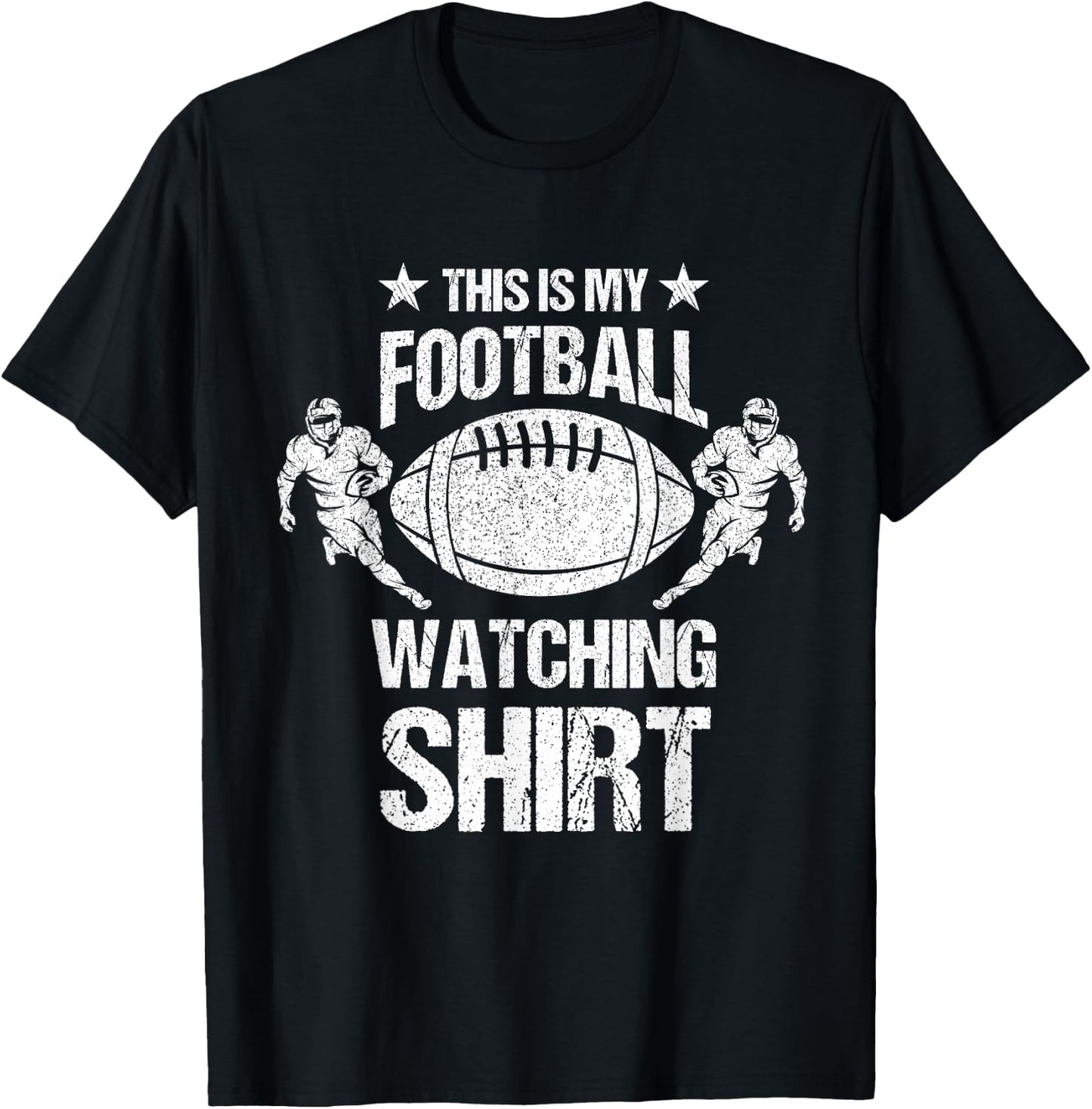 This Is My Football Watching Shirt American Football Season T-Shirt - T-Shirt | Black