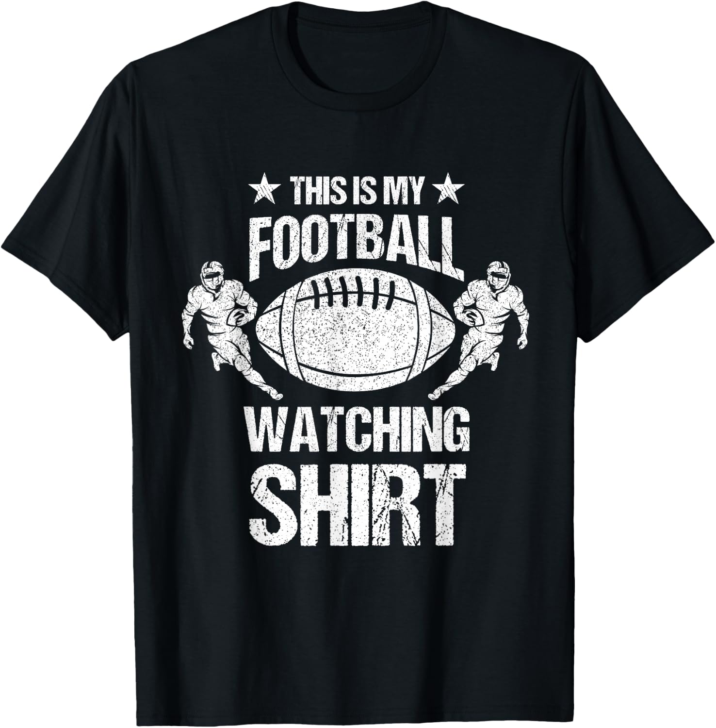 This Is My Football Watching Shirt American Football Season T-Shirt - T-Shirt | Black