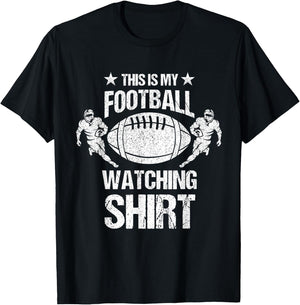 This Is My Football Watching Shirt American Football Season T-Shirt - T-Shirt | Black