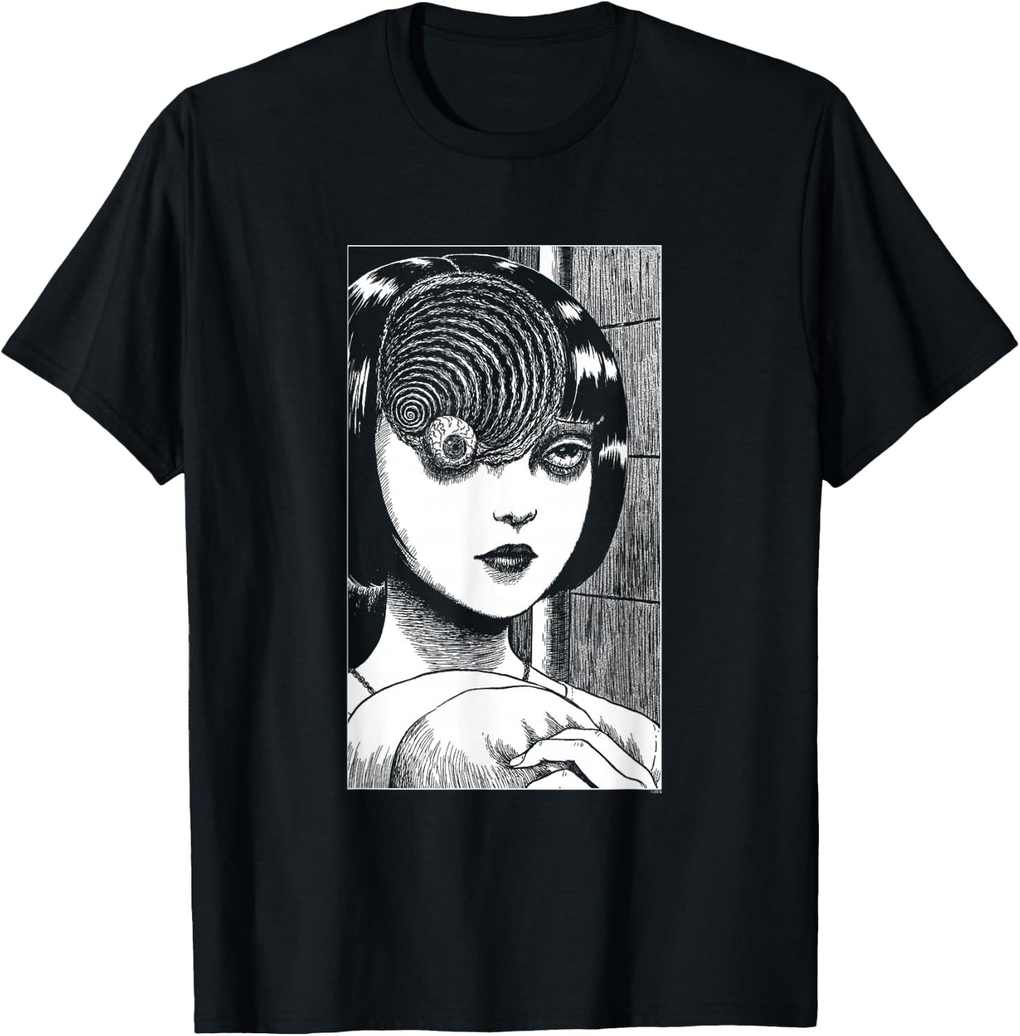 Uzumaki Scar Spiral Girl T-Shirt - T-Shirt | Black