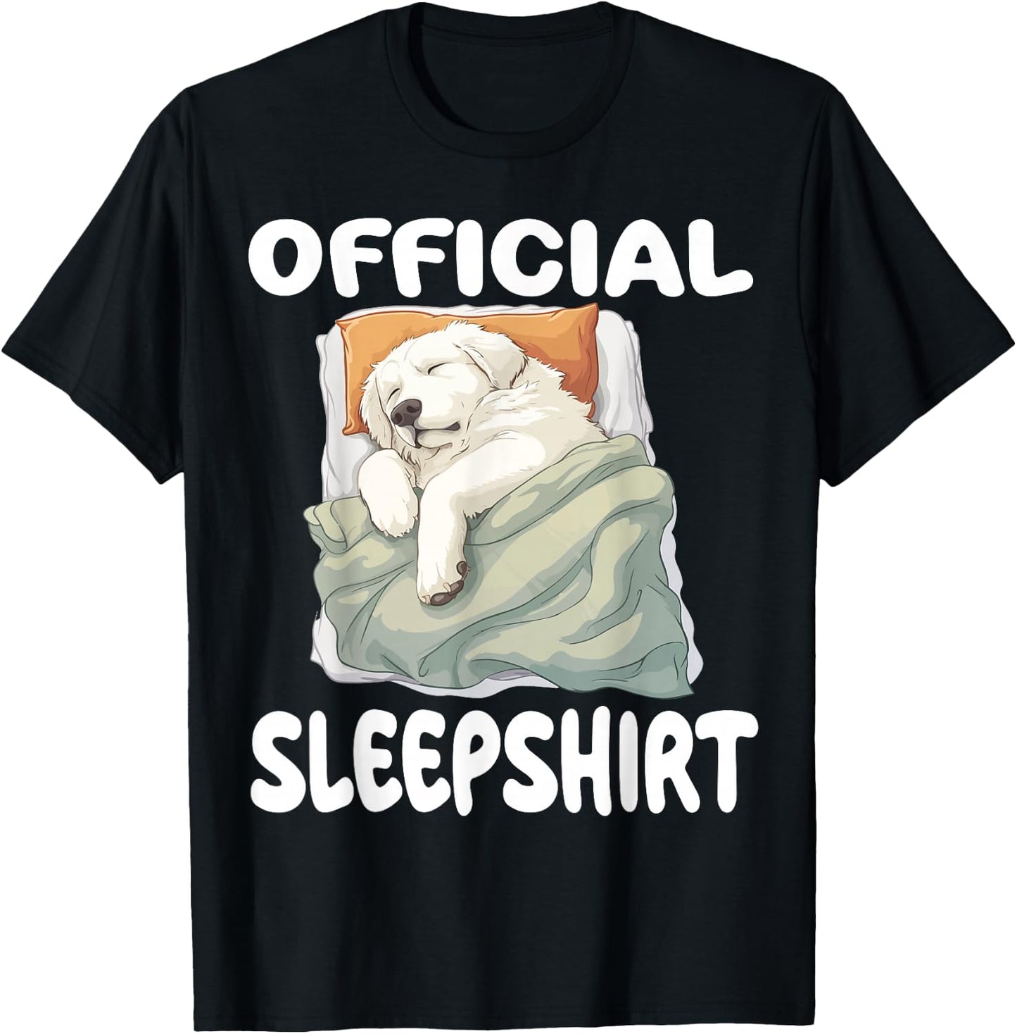 Great Pyrenees Dog Official Sleepshirt Pajamas Nightgown T-Shirt - T-Shirt | Black