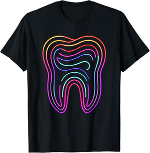 Dentist Retro Vintage Teeth Dental Hygienist Assistant Tooth T-Shirt - T-Shirt | Black