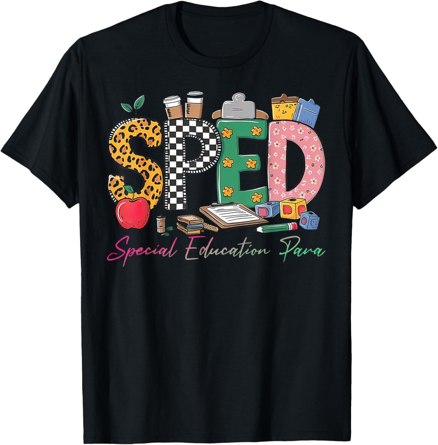 Sped Special Education Para Back To School T-Shirt - T-Shirt | Black