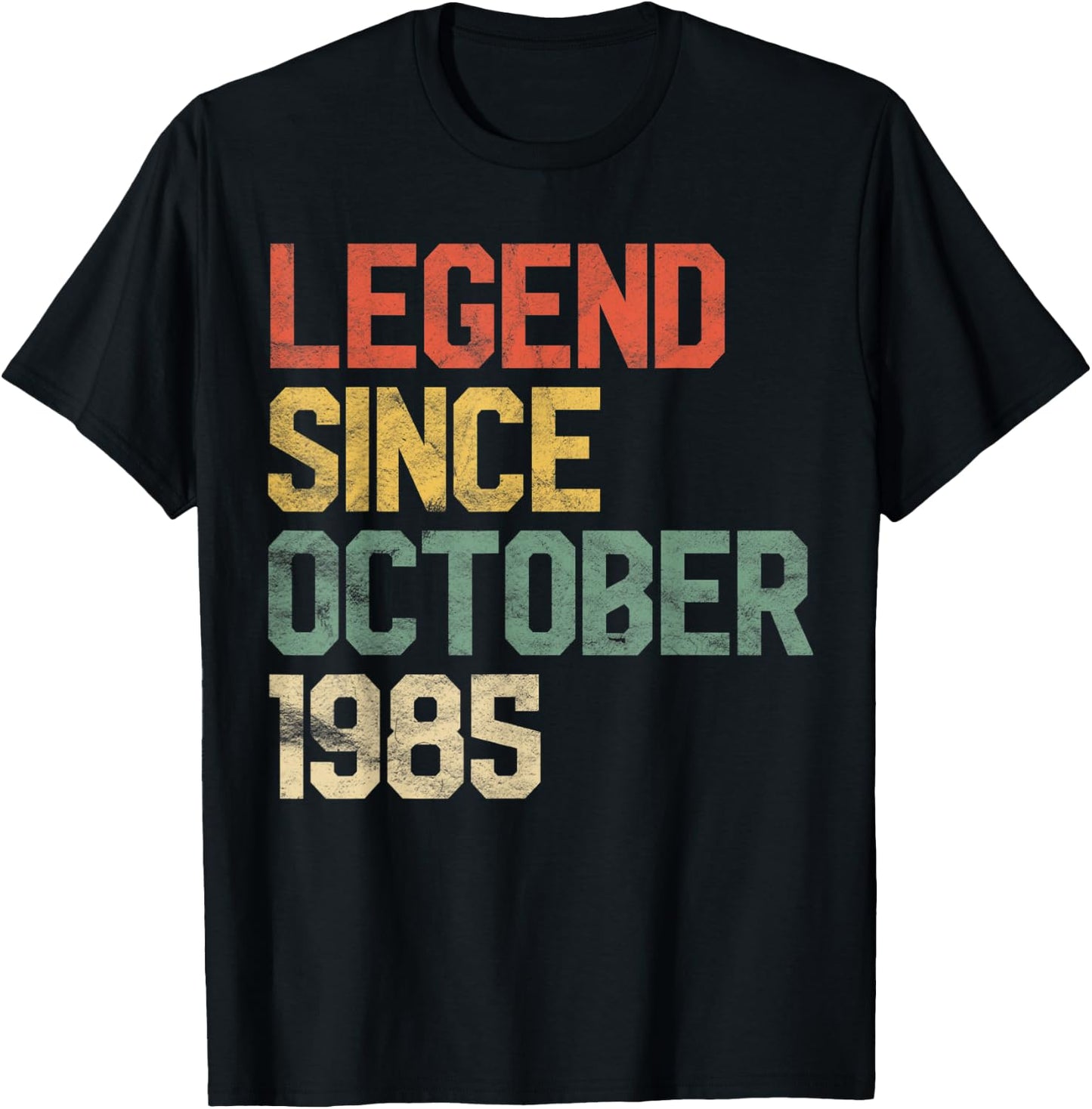 Legend Since October 1985 35th Birthday Gift 35 Year Old T-Shirt - T-Shirt | Black
