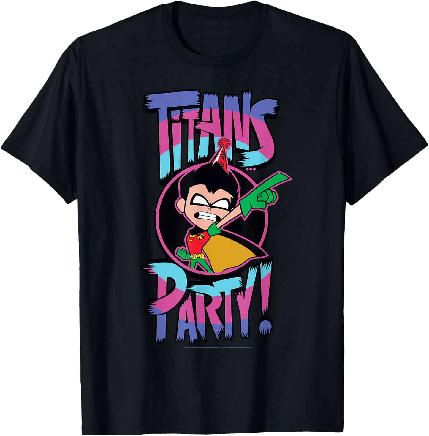 DC Comics Teen Titans Go! Robin Titans Party T-Shirt - T-Shirt | Black