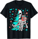 Sorta Merry Sorta Scary Funny Christmas Skeleton Tree Santa T-Shirt - T-Shirt | Black