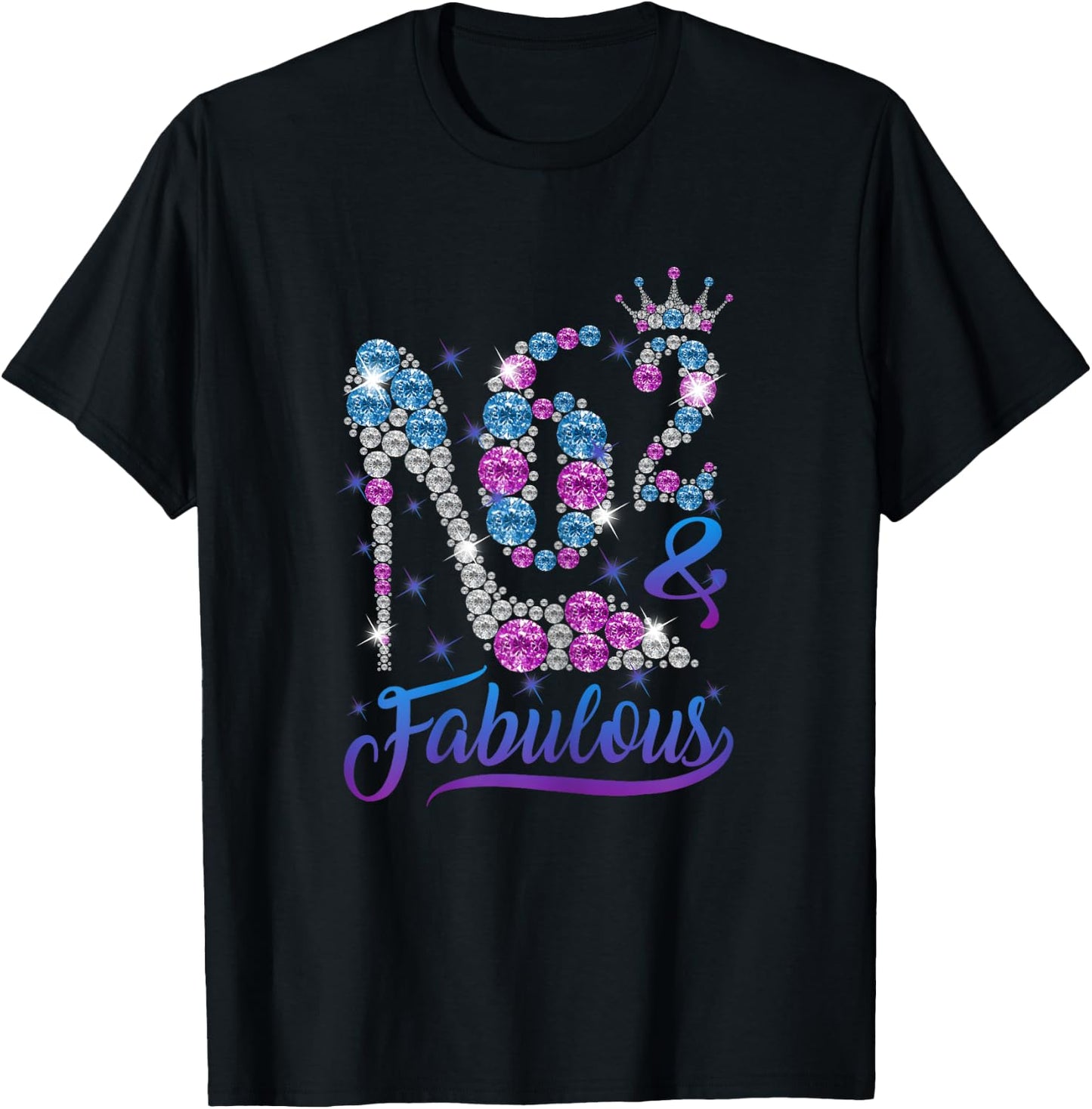 62 and Fabulous Stepping into my 62nd Birthday Gift Women's T-Shirt - T-Shirt | Black
