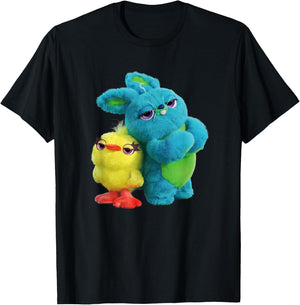 Disney Pixar Toy Story 4 Ducky and Bunny Tough Pose T-Shirt - T-Shirt | Black
