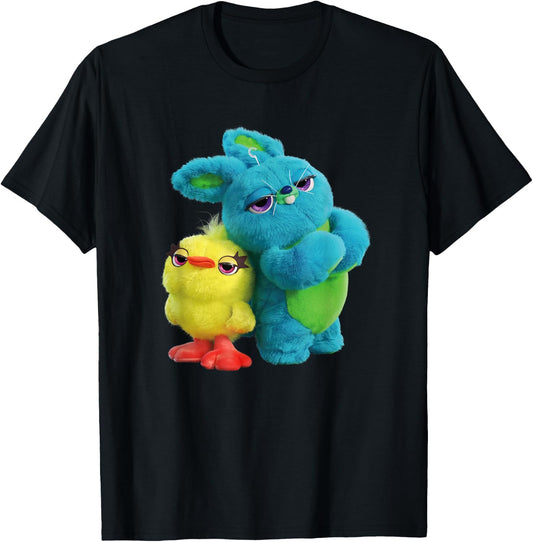 Disney Pixar Toy Story 4 Ducky and Bunny Tough Pose T-Shirt - T-Shirt | Black