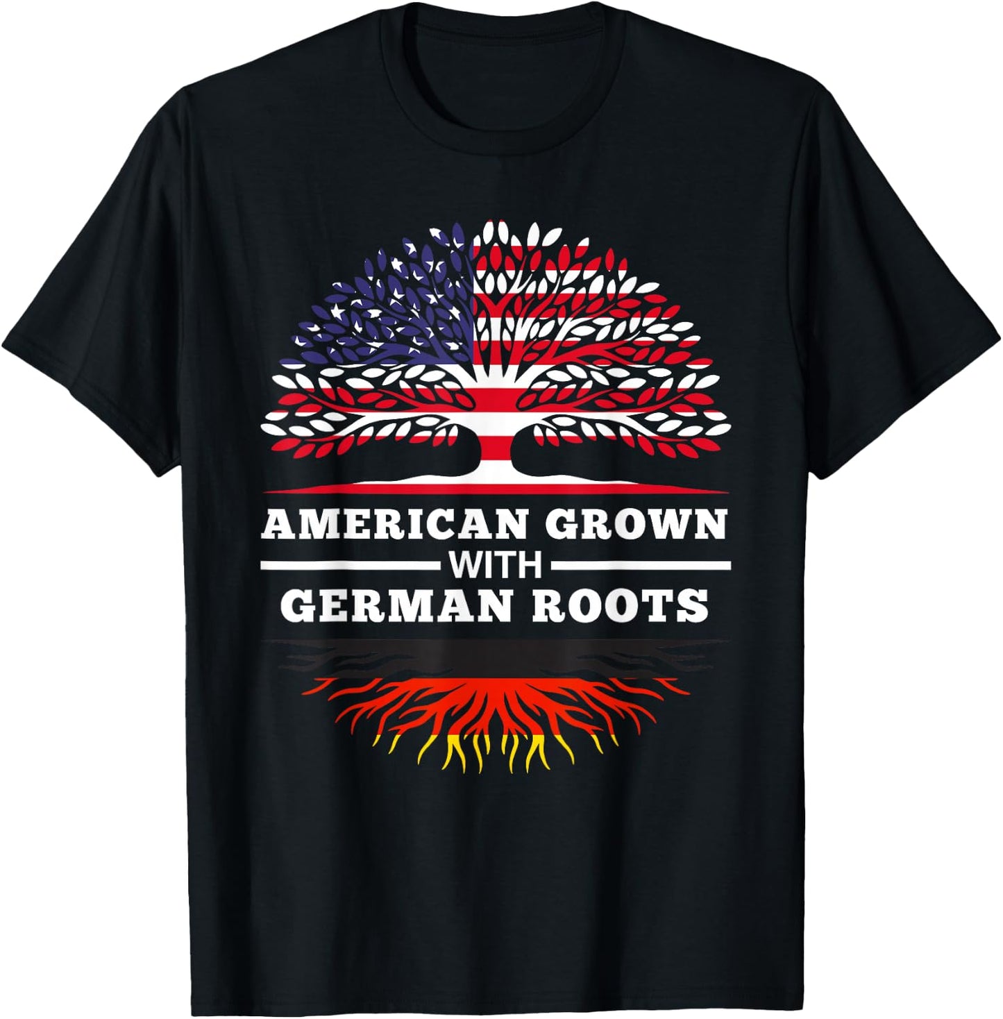 American Grown with German Roots Family Heritage Germany Small T-Shirt - T-Shirt | Black