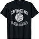 Wisconsin Volleyball Classic Style Vintage Distressed T-Shirt - T-Shirt | Black