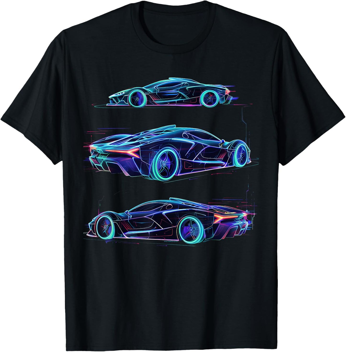 Concept Sports Supercar Race Car Guy Teen Futuristic Graphic T-Shirt - T-Shirt | Black