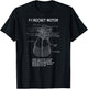 Apollo Saturn V F-1 space rocket engine Blueprint T-Shirt - T-Shirt | Black
