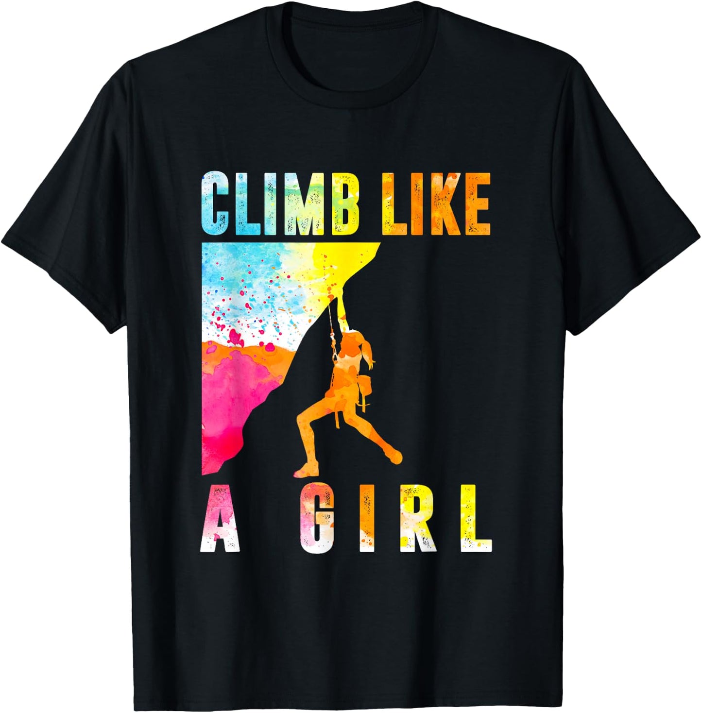 Climb Like A Girl Climbing T-Shirt - T-Shirt | Black
