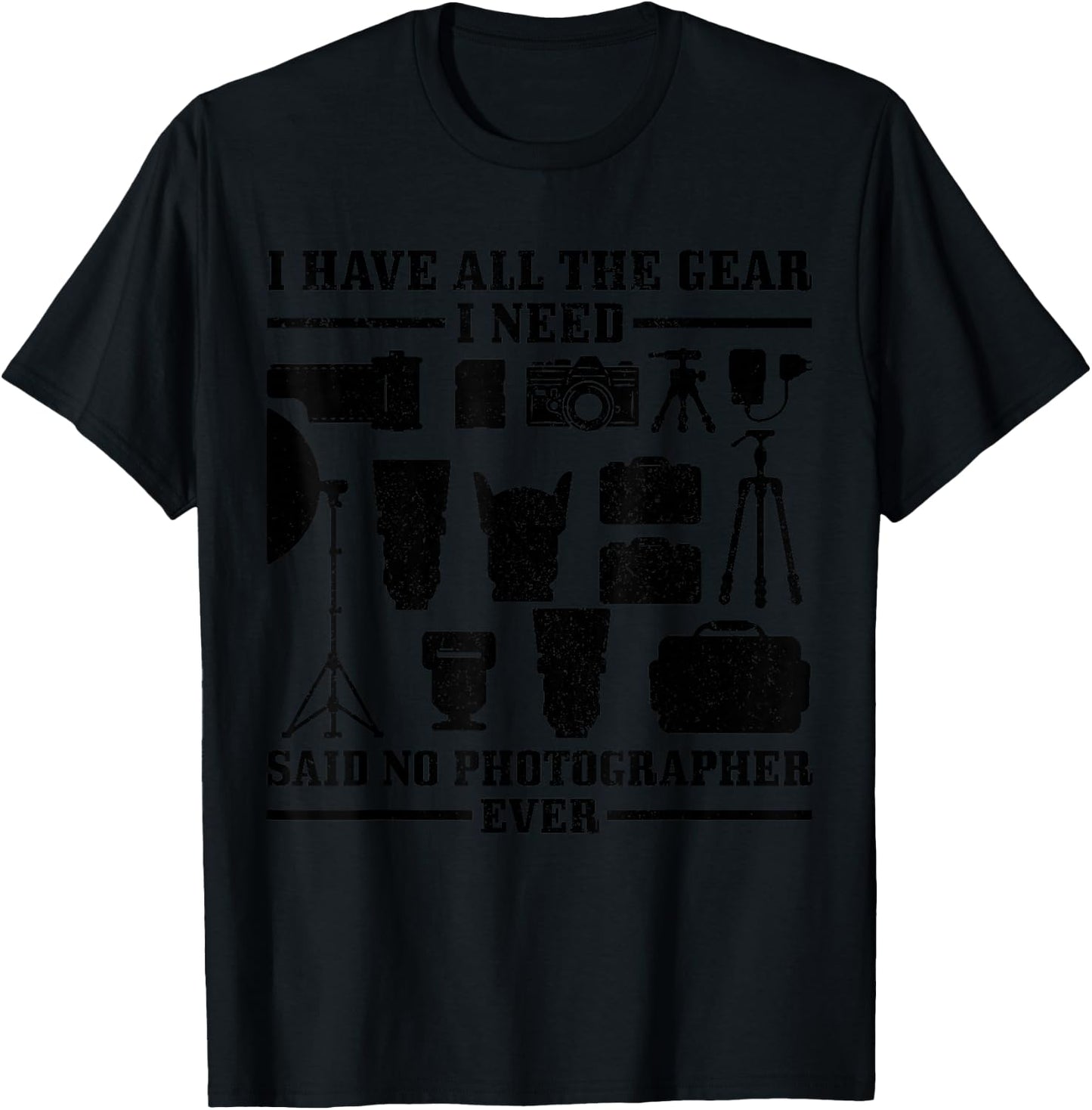 Photographer Gift Camera Funny Photography T-Shirt - T-Shirt | Black