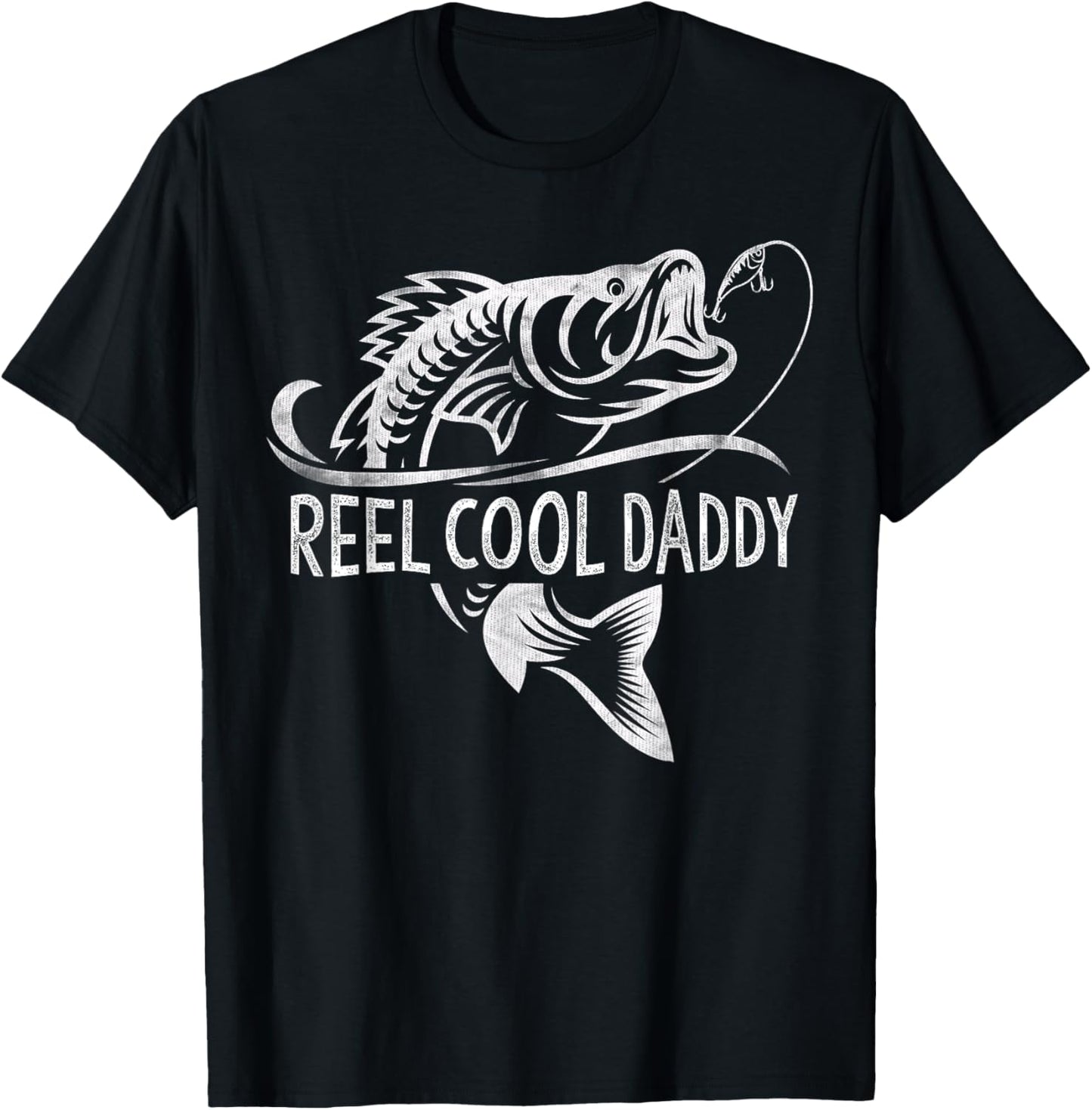 Reel Cool Daddy Fishing Gifts Daddy Father's Day T-Shirt - T-Shirt | Black