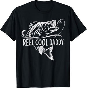 Reel Cool Daddy Fishing Gifts Daddy Father's Day T-Shirt - T-Shirt | Black