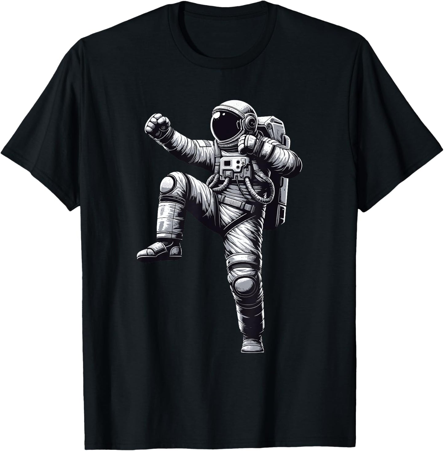 Muay Thai Astronaut | Kickboxing, Karate, Thai Boxing T-Shirt - T-Shirt | Black