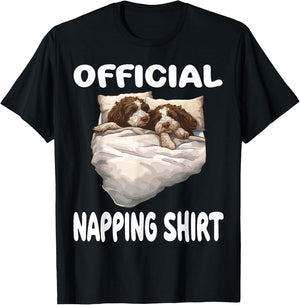 Lagotto Romagnolo Dog Official Napping shirt Pajamas Women Kids T-Shirt - T-Shirt | Black