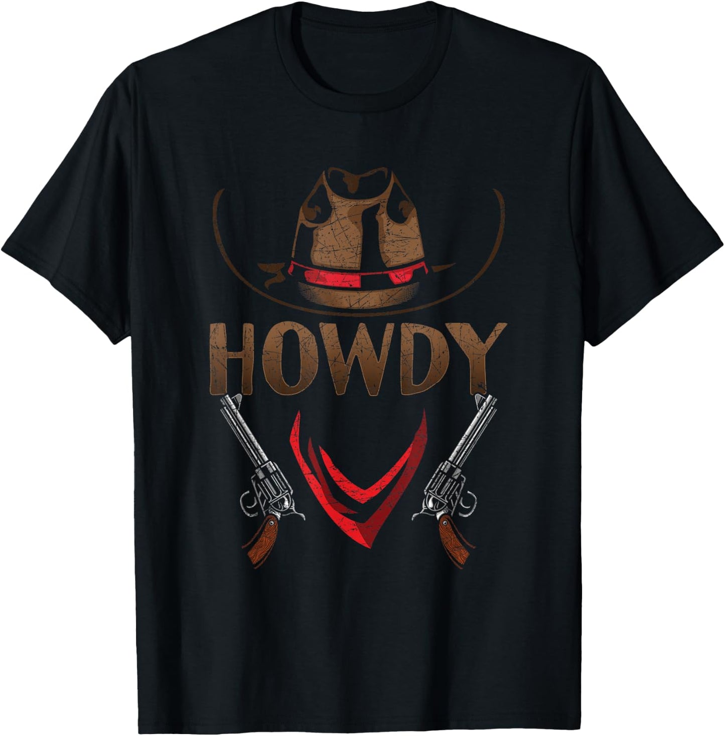 Howdy Cowboy T-Shirt - T-Shirt | Black