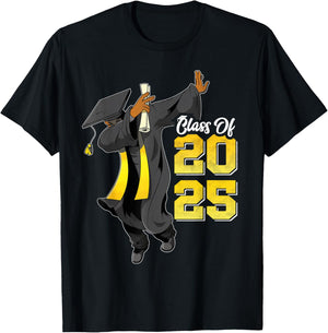 Dabbing Graduation Class of 2025 Gift Men Funny Graduation T-Shirt - T-Shirt | Black