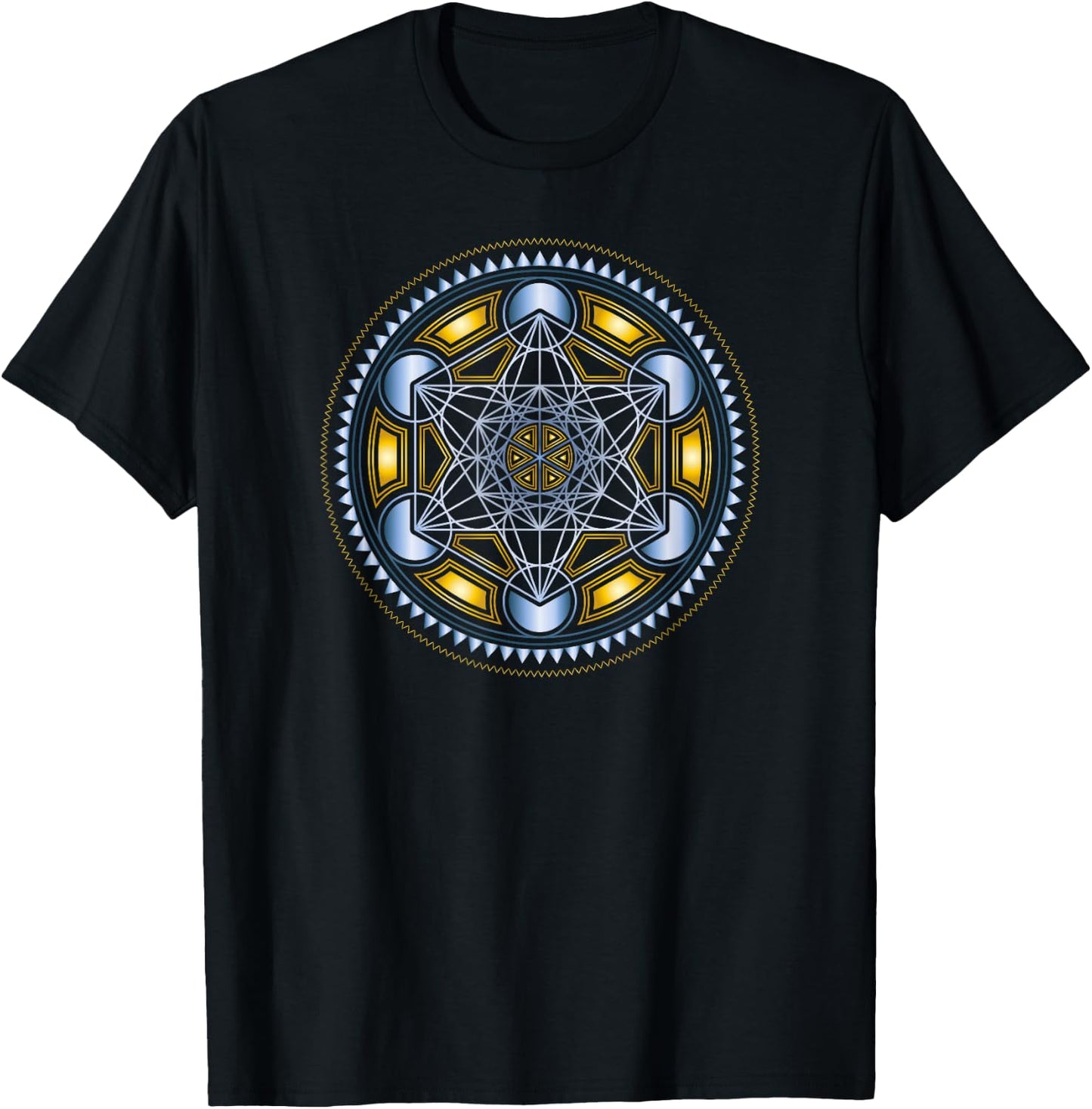 Metatronscube, Sacred Geometry, Yoga, Spiritual Symbol, 4D T-Shirt - T-Shirt | Black