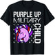 Awareness Month Purple Up Military Child Purple-Up Unicorn T-Shirt - T-Shirt | Black