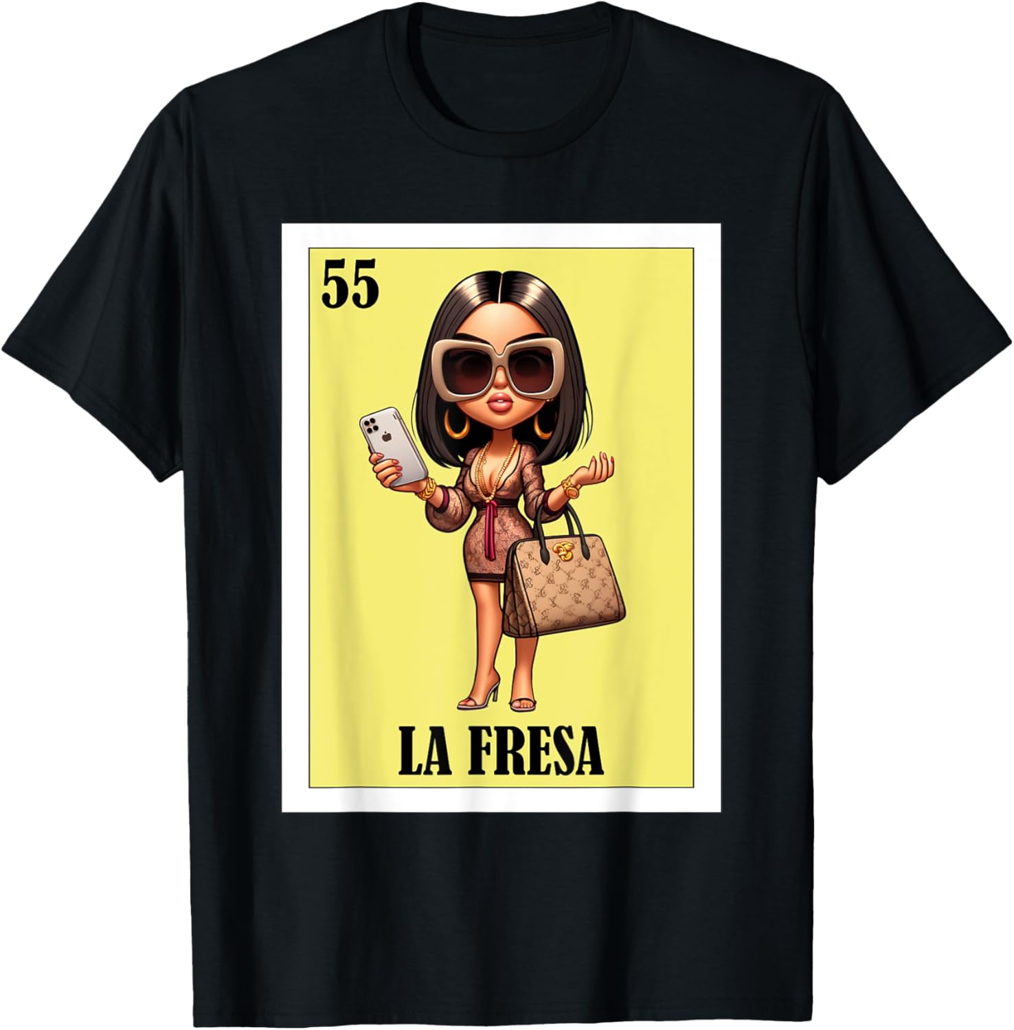 Funny Mexican Design - La Fresa T-Shirt - T-Shirt | Black