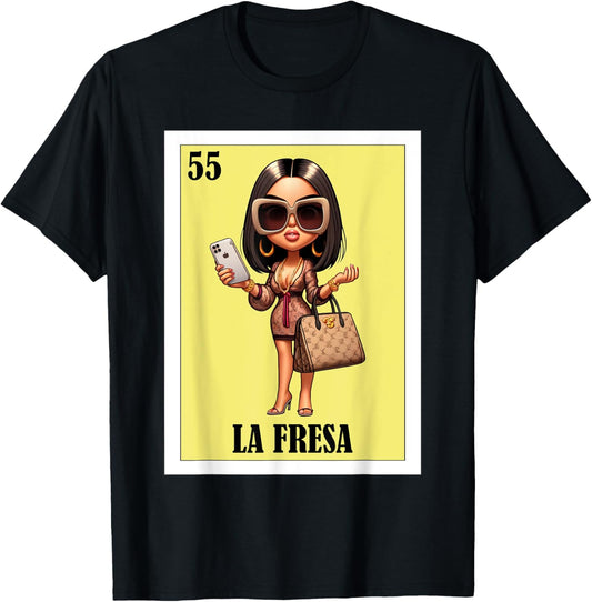 Funny Mexican Design - La Fresa T-Shirt - T-Shirt | Black