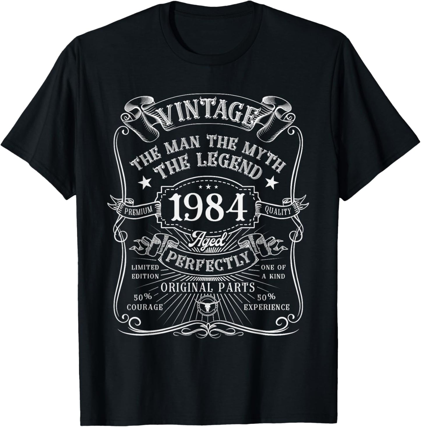 41 Years Old Gift Vintage 1984 Man Myth Legend 41th Birthday T-Shirt - T-Shirt | Black
