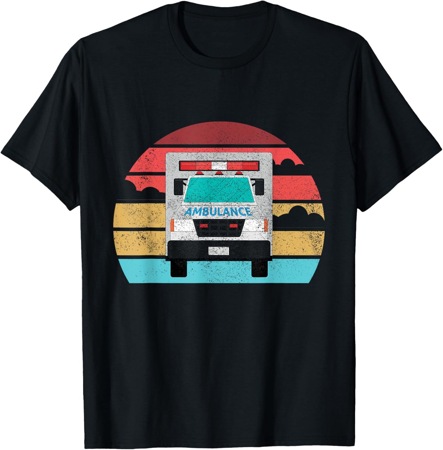 Ambulance Truck Birthday EMT for Boys Girls Toddlers T-Shirt - T-Shirt | Black