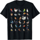 Types of Birds Educational Boys Girls Kids T-Shirt - T-Shirt | Black